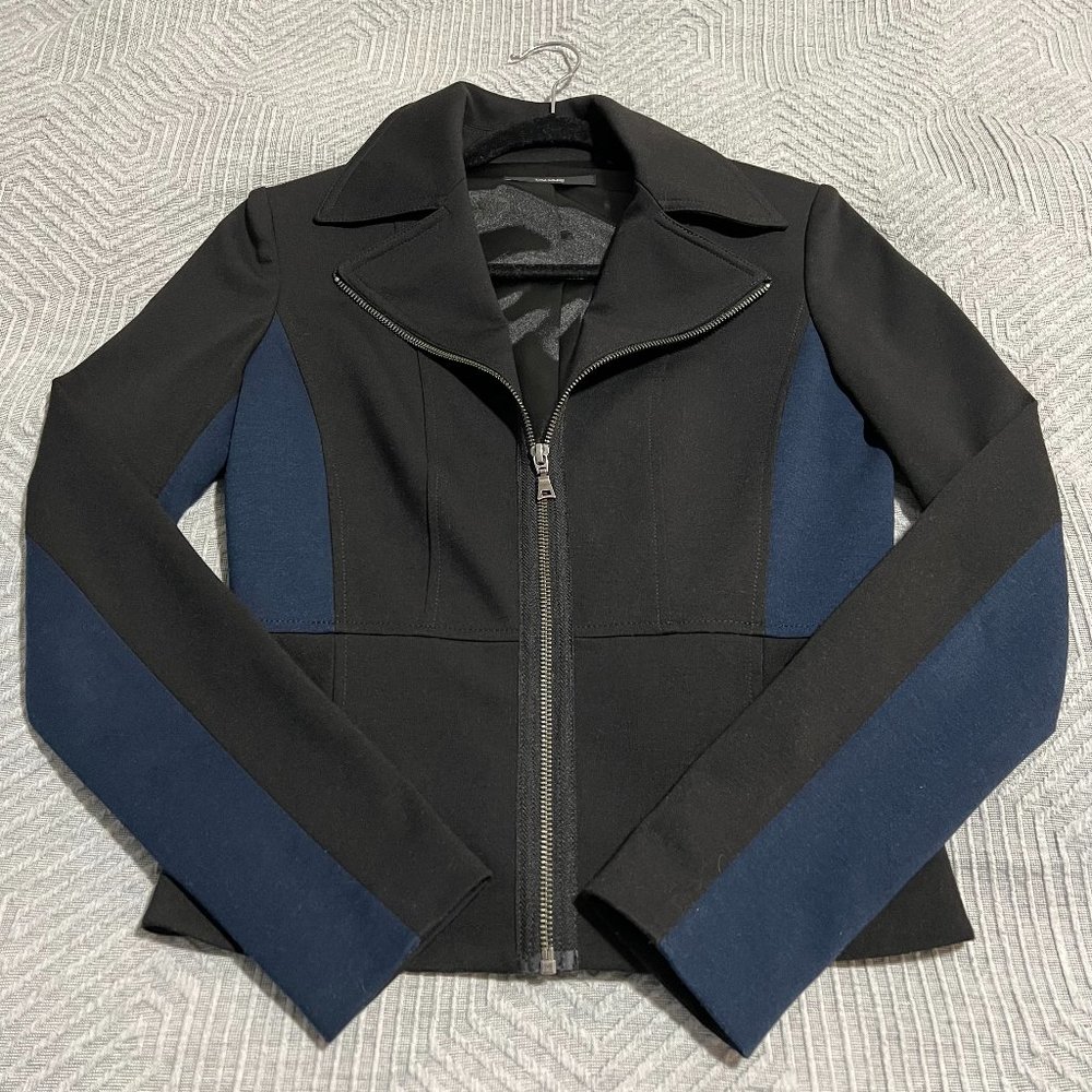 Tahari Zip Flair Blazer